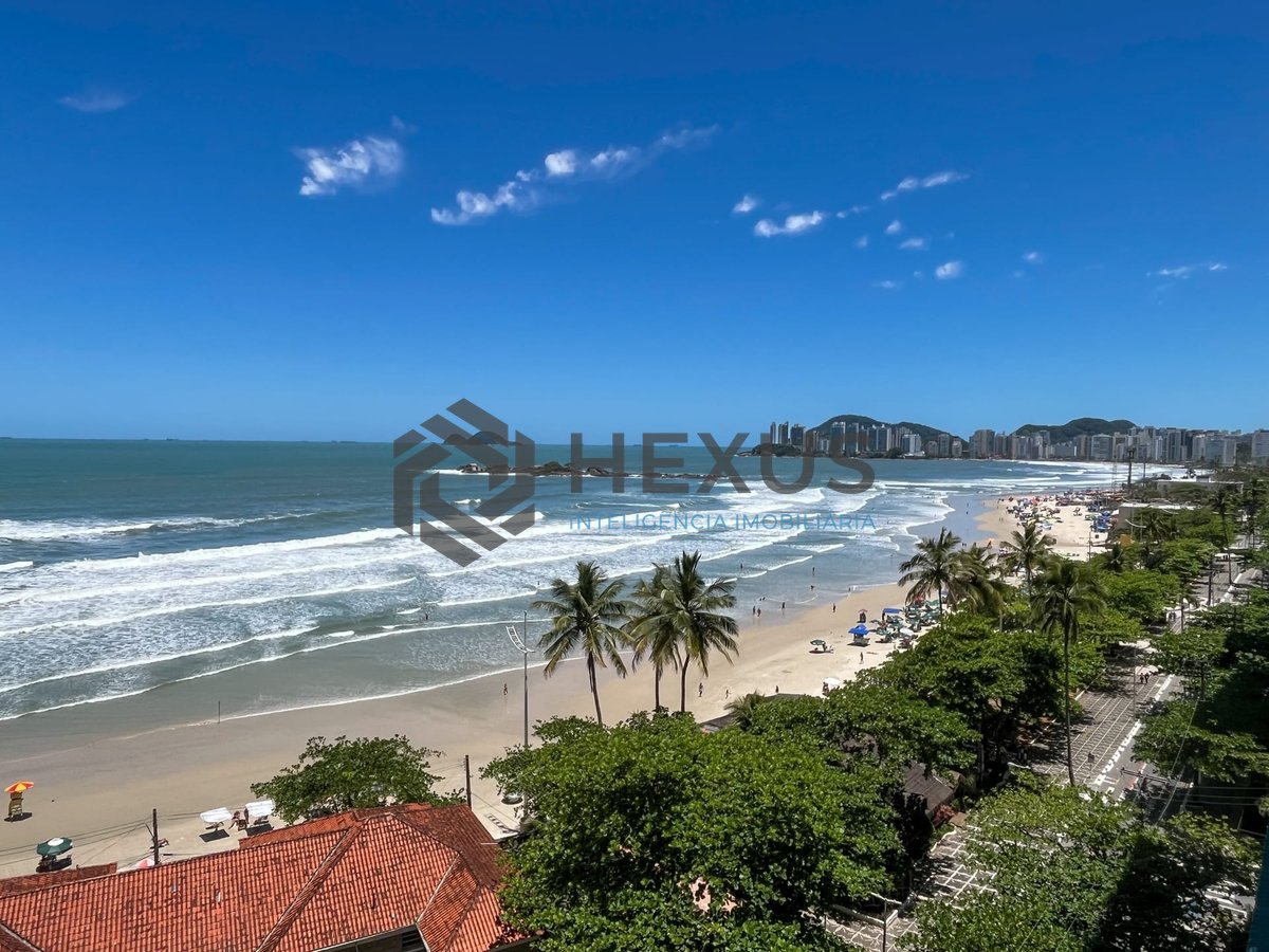Foto 8 de Apartamento frente mar com varanda vista mar na Praia das Pitangueiras, Guaruja