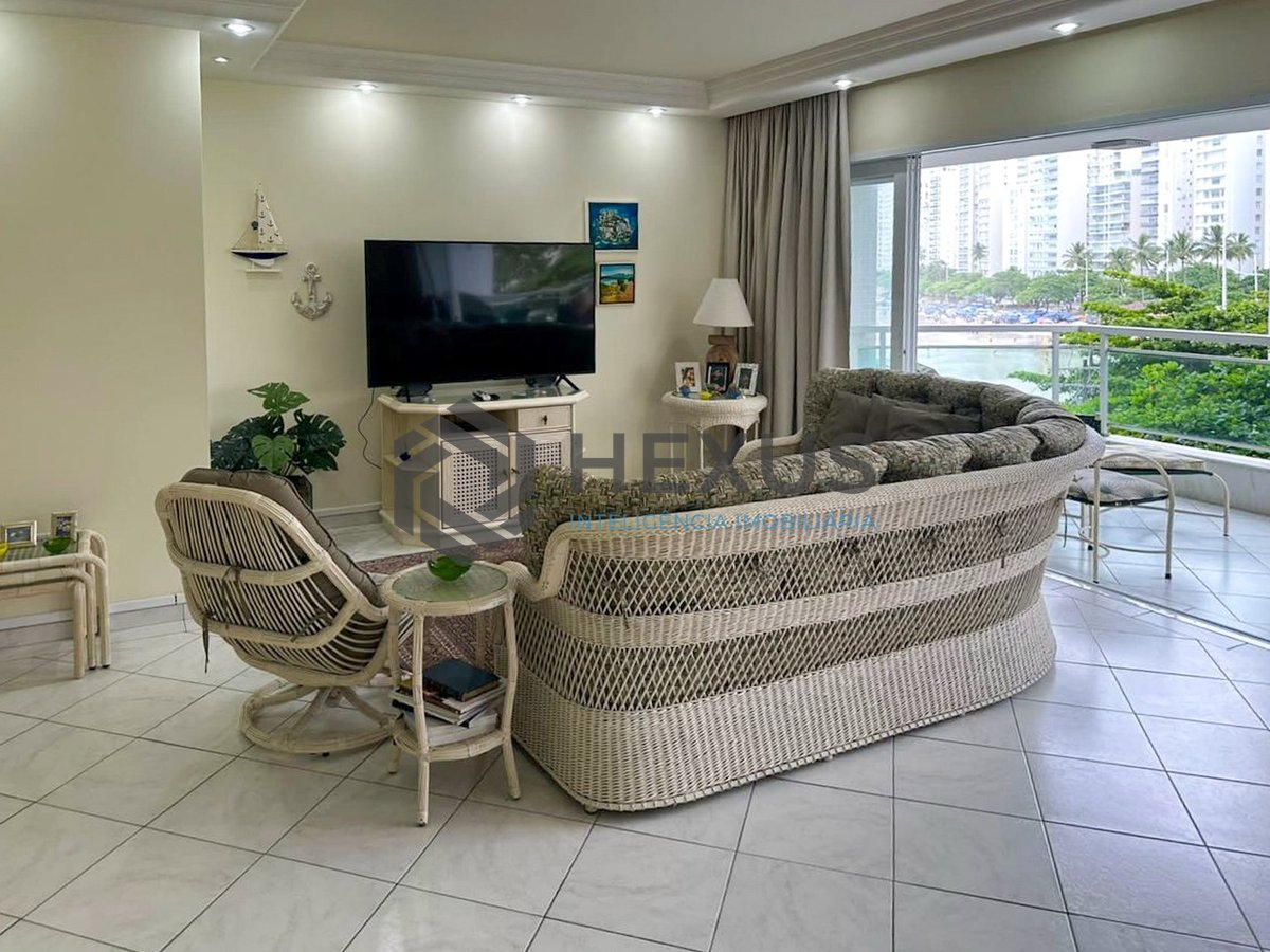 Foto 7 de Apartamento frente mar com varanda vista mar e lazer nas Pitangueiras, Guarujá