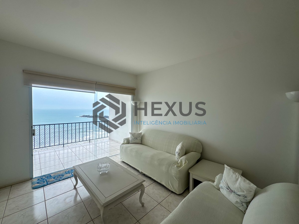 Foto 2 de Apartamento frente mar com varanda vista mar e lazer na Praia das Pitangueiras, Guaruja
