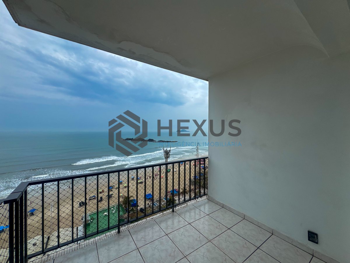 Foto 6 de Apartamento frente mar com varanda vista mar e lazer na Praia das Pitangueiras, Guaruja
