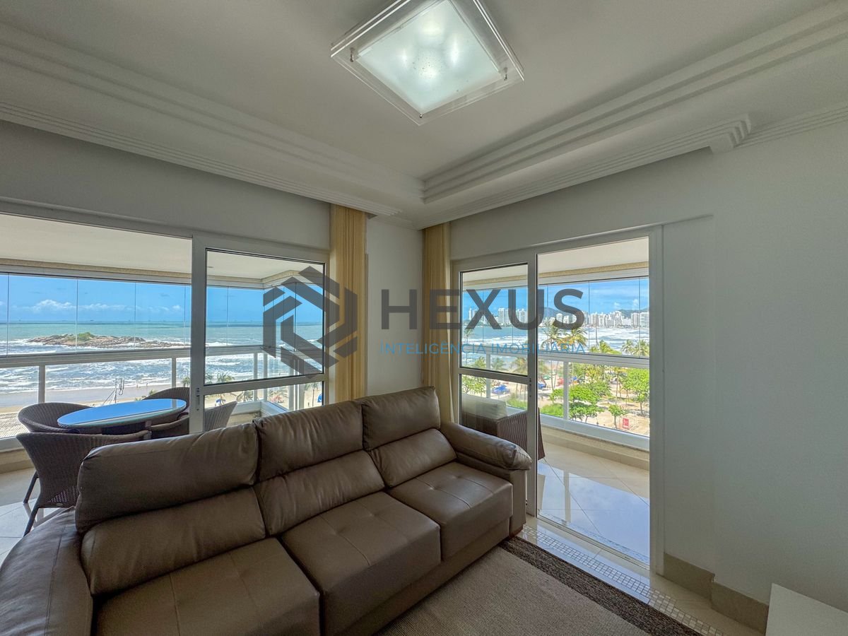 Foto 8 de Apartamento reformado frente mar com varanda gourmet vista mar e lazer nas Pitangueiras, Guarujá