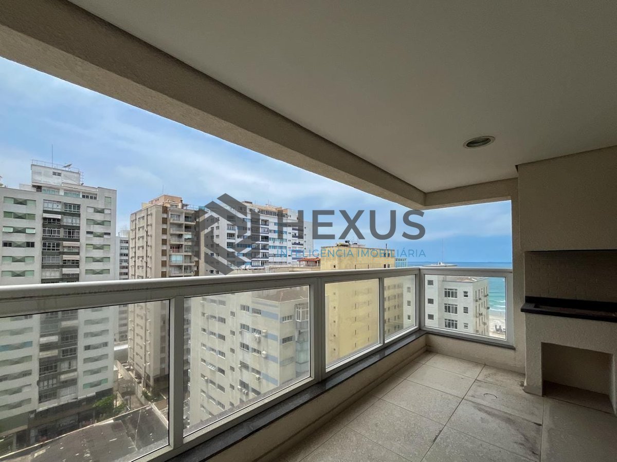 Foto 10 de Apartamento com varanda gourmet, vista mar e lazer na quadra mar da Praia das Pitangueiras, Guaruja