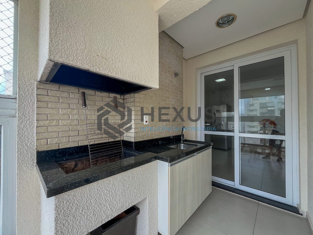 Foto 9 de Apartamento com varanda gourmet, vista mar e lazer na quadra mar da Praia das Pitangueiras, Guaruja