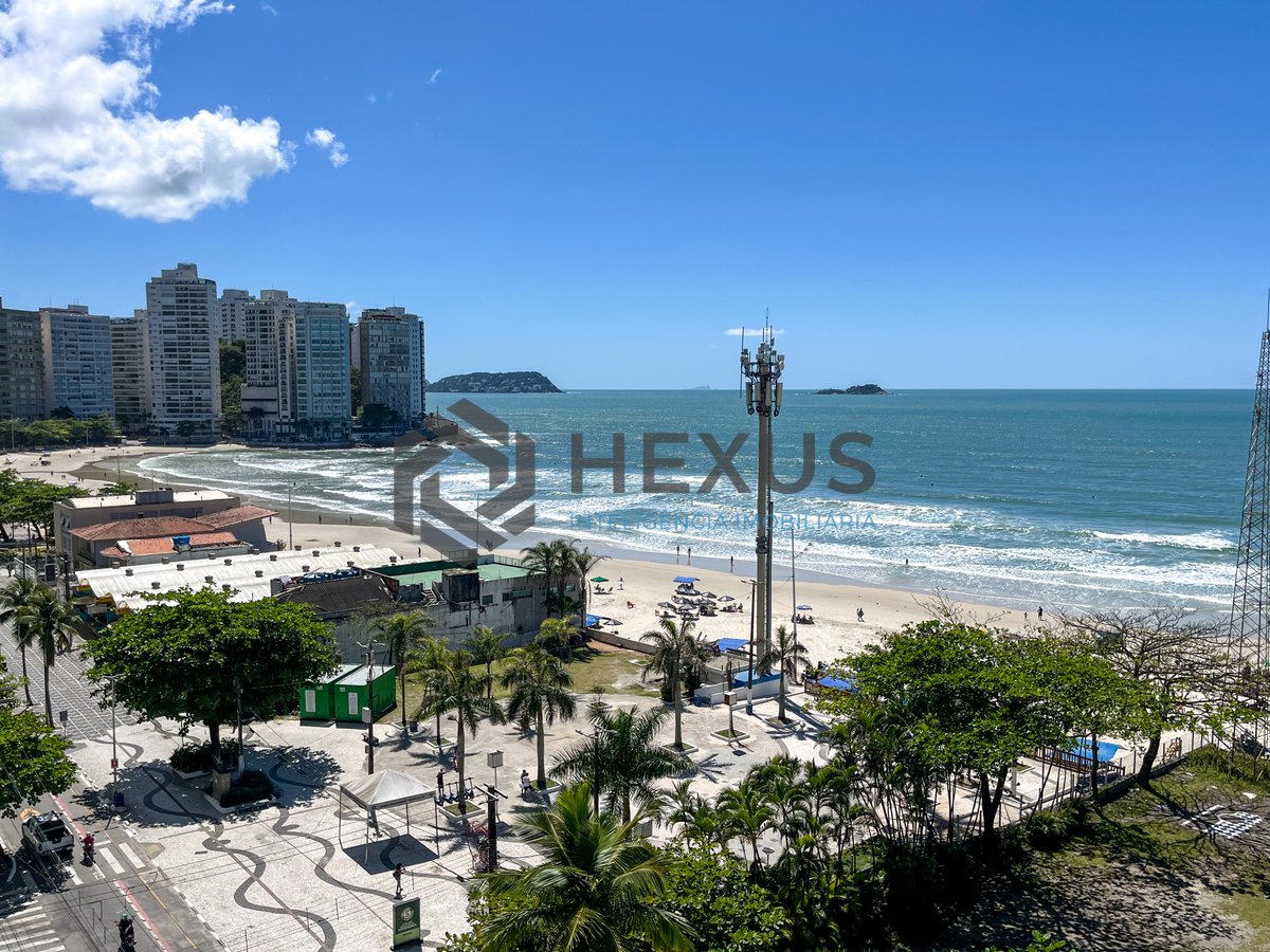 Foto 10 de Apartamento frente mar com varanda na Praia das Pitangueiras, Guaruja