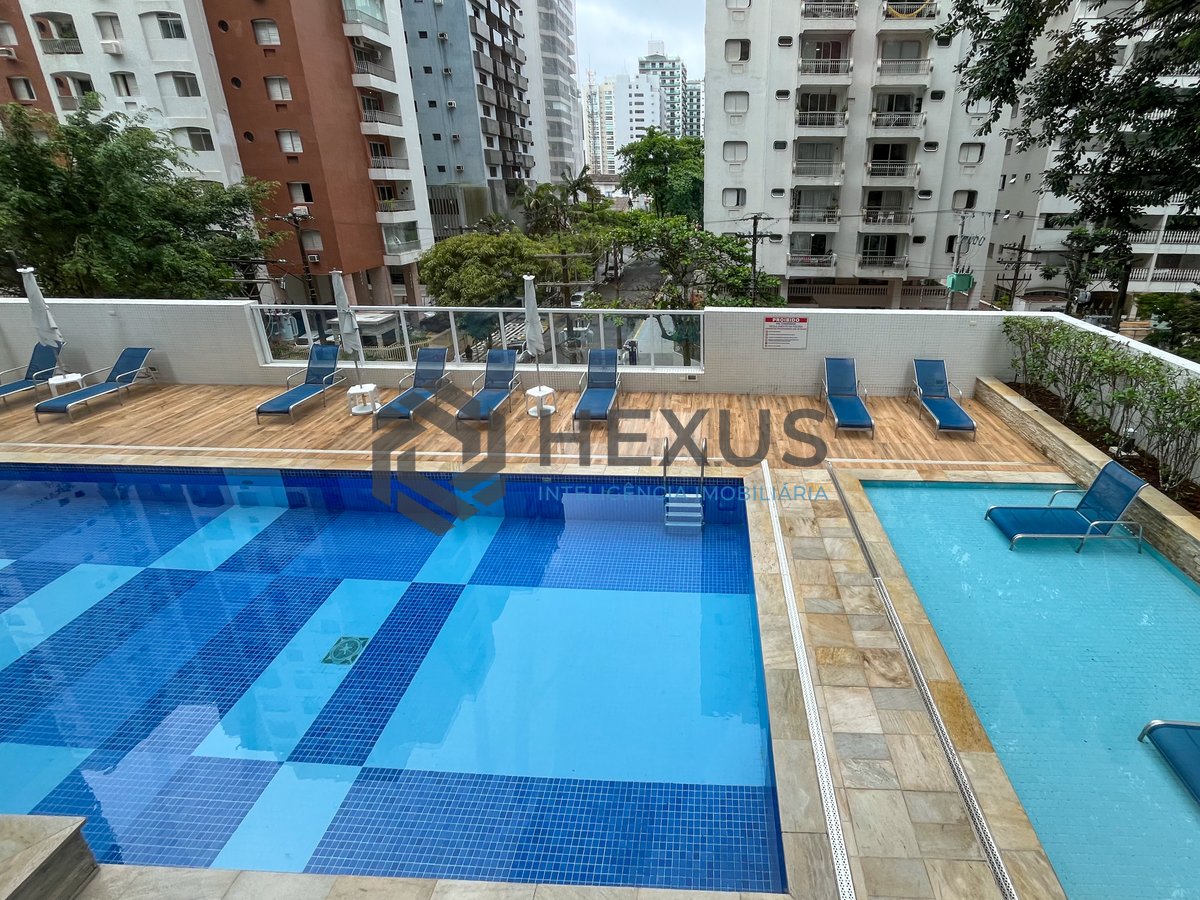 Foto 14 de Apartamento com varanda gourmet e lazer completo na Praia das Pitangueiras, Guaruja