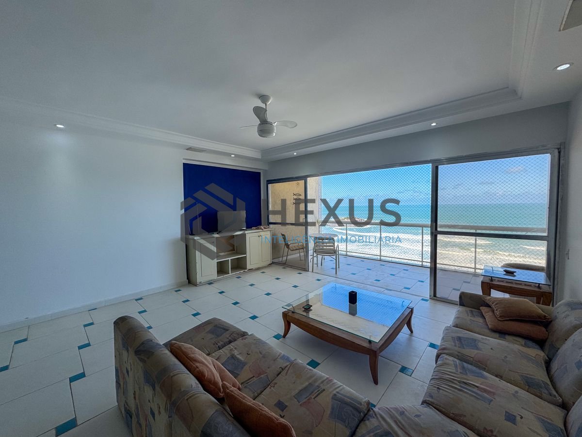 Foto 6 de Apartamento frente mar com varanda vista mar nas Pitangueiras, Guarujá