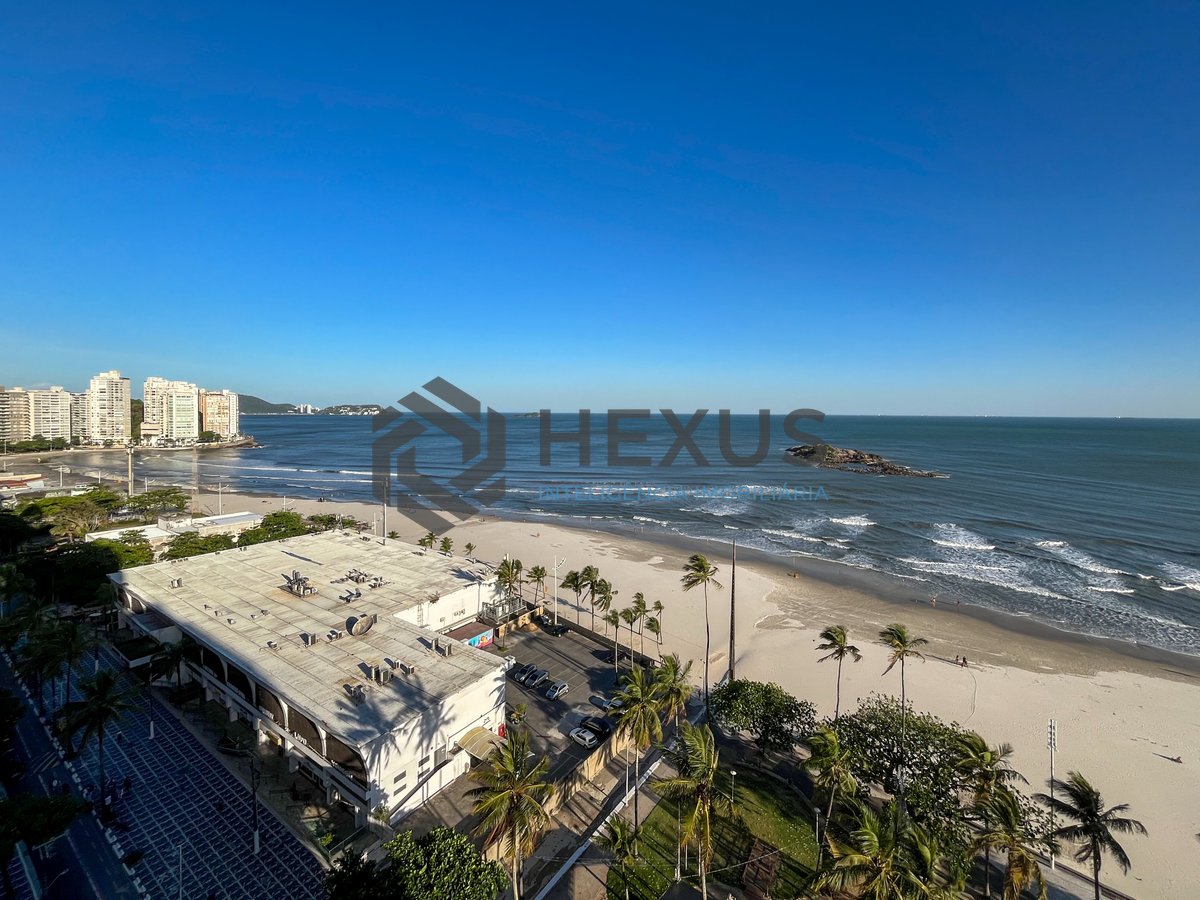 Foto 11 de Apartamento reformado frente mar com varanda vista mar na Praia das Pitangueiras, Guaruja