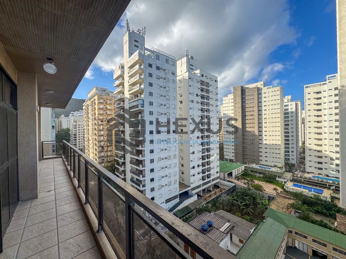 Foto 4 de Apartamento frente mar com varanda nas Pitangueiras, Guarujá