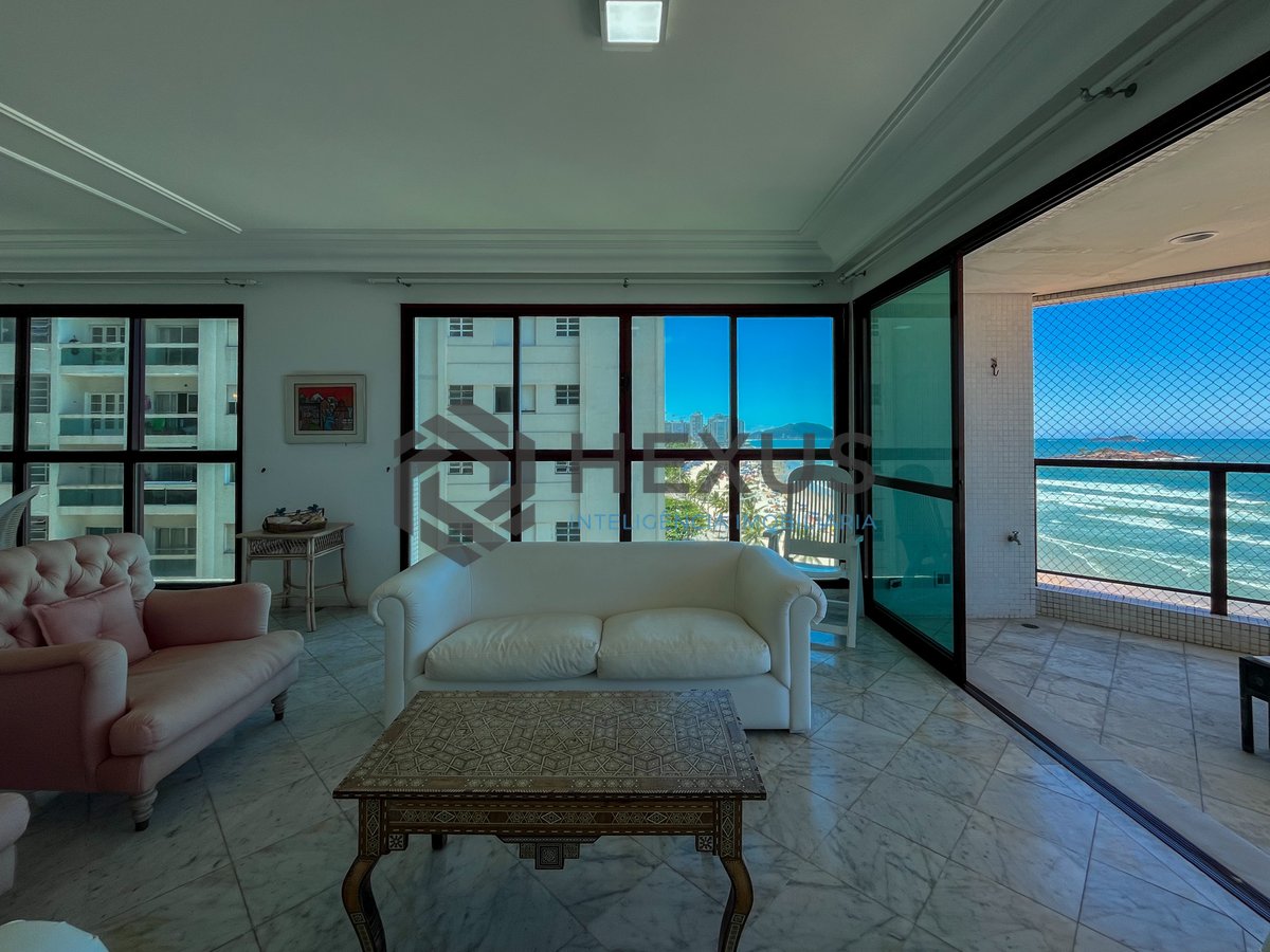 Foto 7 de Apartamento reformado frente mar com varanda e lazer na Praia das Pitangueiras, Guaruja