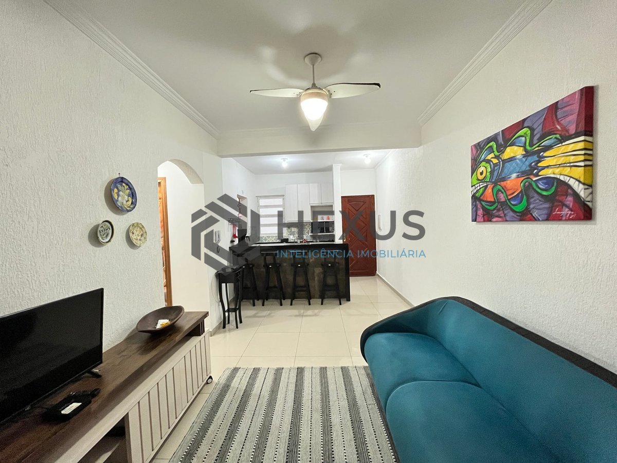 Foto 4 de Apartamento com varanda e vista mar na quadra mar da Praia das Pitangueiras, Guaruja