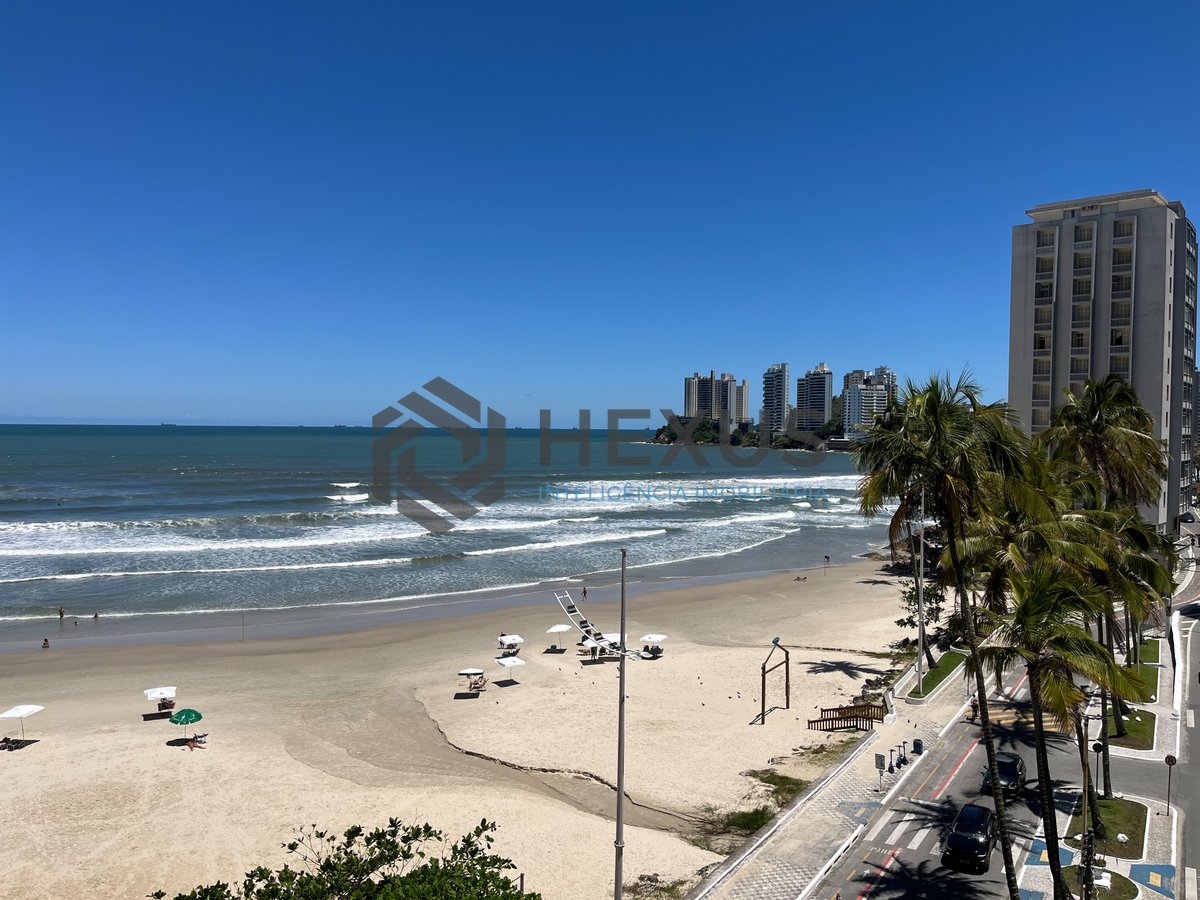 Foto 13 de Apartamento frente mar com 2 vagas na Praia das Pitangueiras, Guarujá.