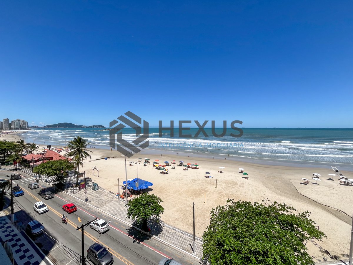 Foto 10 de Apartamento frente mar com 2 vagas na Praia das Pitangueiras, Guarujá.