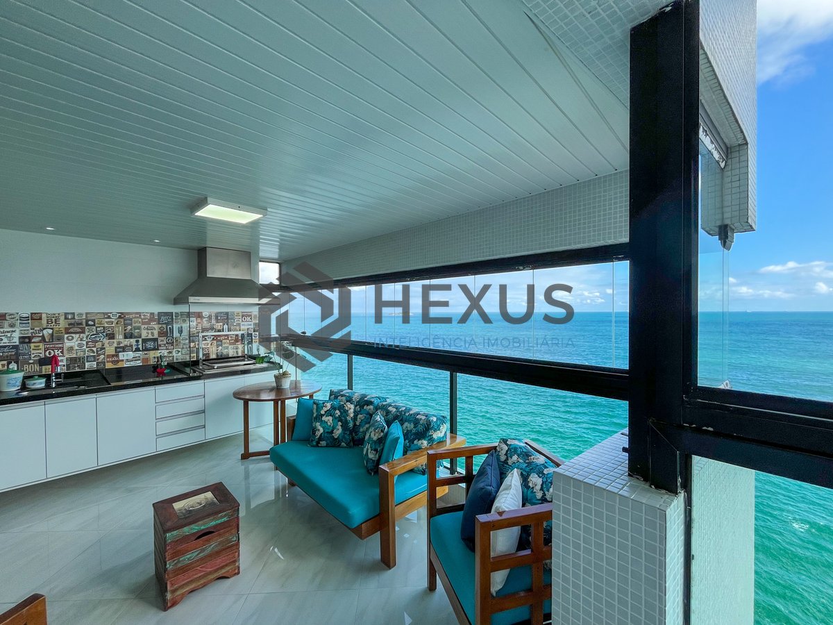 Foto 15 de Apartamento frente mar com varanda gourmet e lazer na Praia das Pitangueiras, Guaruja