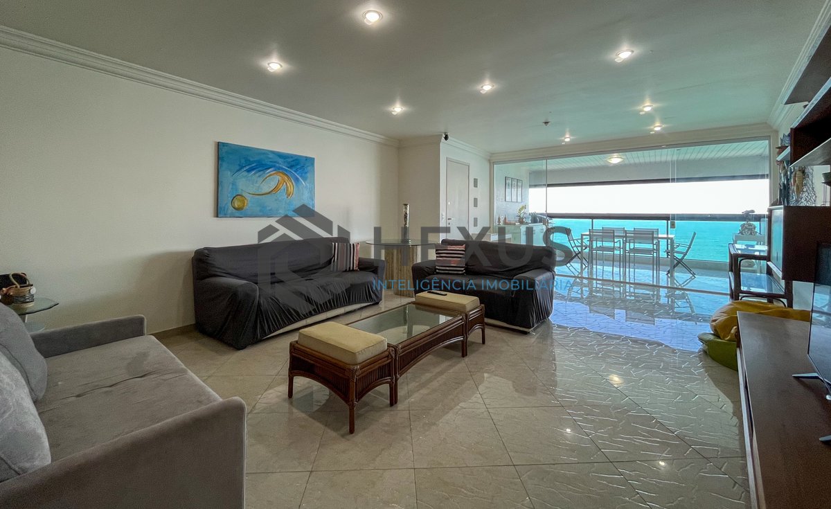 Foto 3 de Apartamento frente mar com varanda gourmet vista mar e lazer nas Pitangueiras, Guarujá
