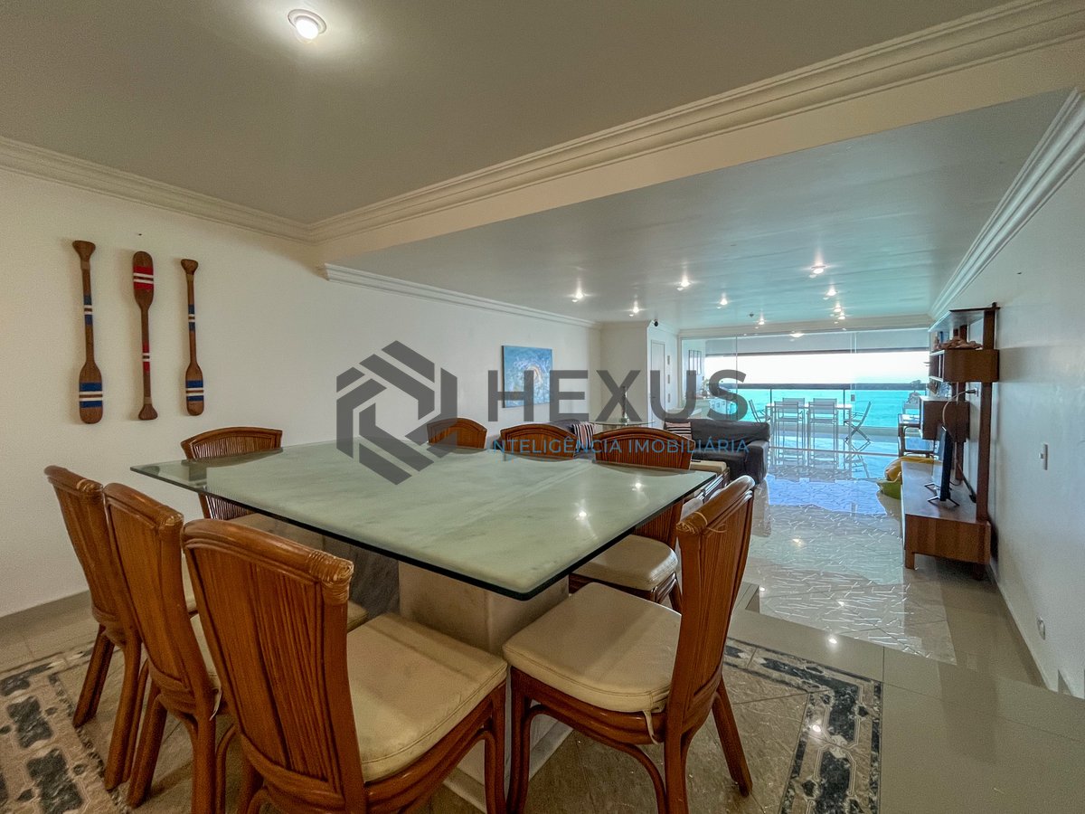Foto 4 de Apartamento frente mar com varanda gourmet vista mar e lazer nas Pitangueiras, Guarujá