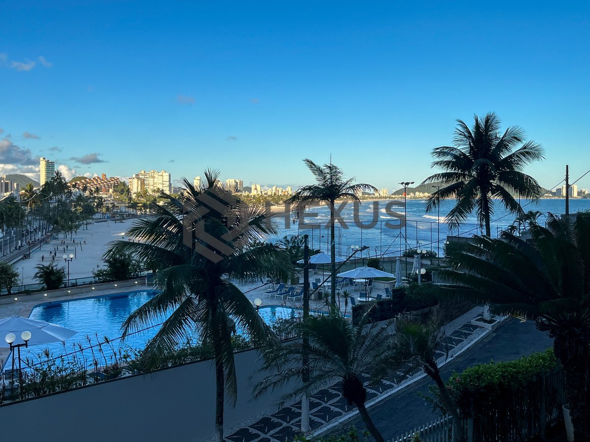 Foto 13 de Apartamento reformado frente mar com varanda, vista mar  e lazer de clube, Pitangueiras, Guaruja