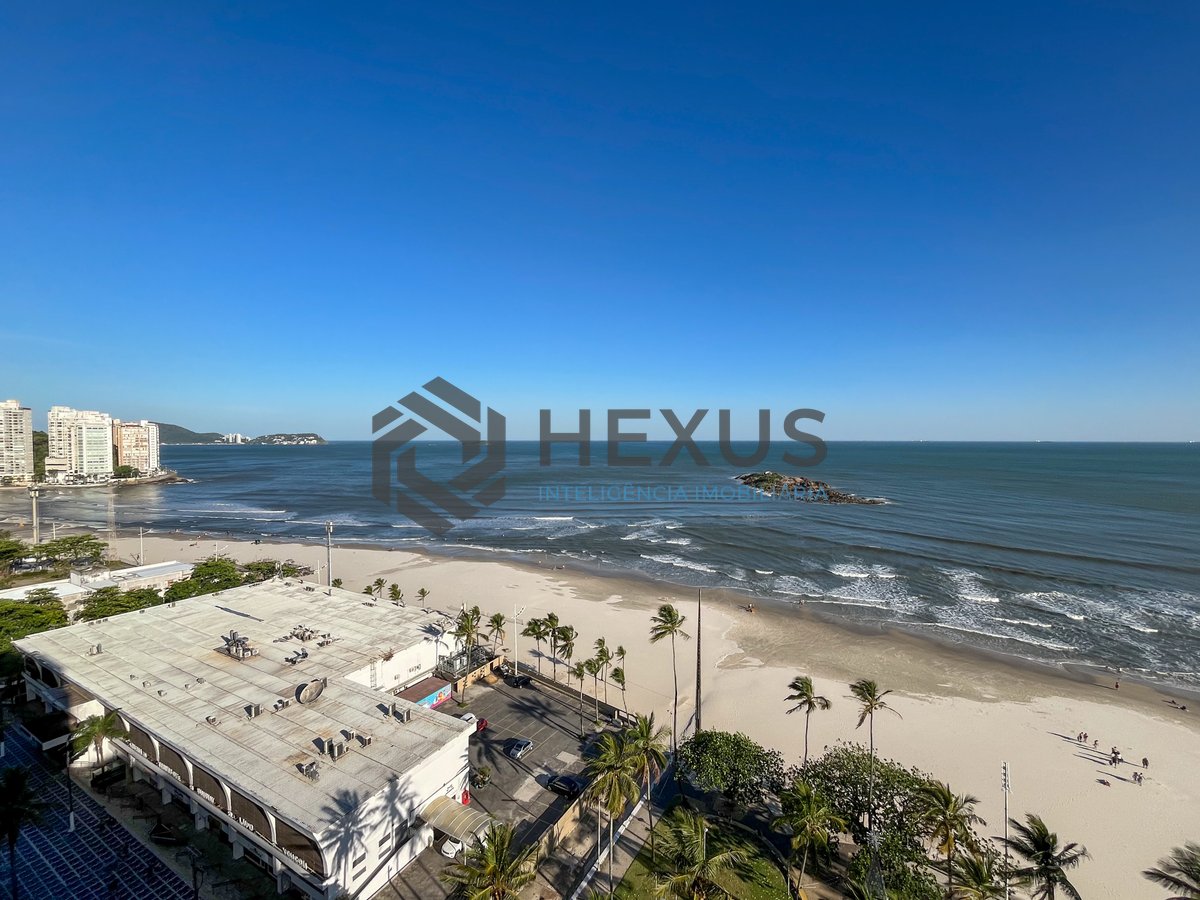Foto 12 de Apartamento frente mar com varanda vista mar na Praia das Pitangueiras, Guaruja
