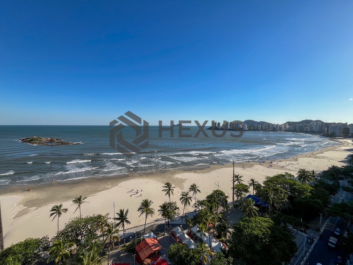 Foto 13 de Apartamento frente mar com varanda vista mar na Praia das Pitangueiras, Guaruja