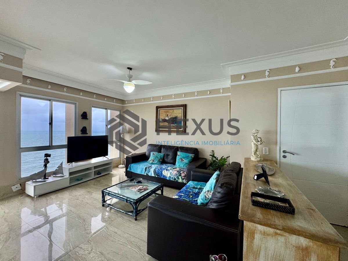 Foto 5 de Apartamento reformado frente mar com varanda vista mar no Morro do Maluf nas Pitangueiras, Guarujá
