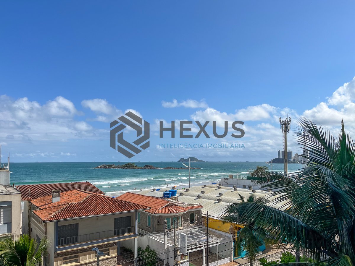 Foto 14 de Apartamento frente mar com varanda na Praia das Pitangueiras, Guaruja