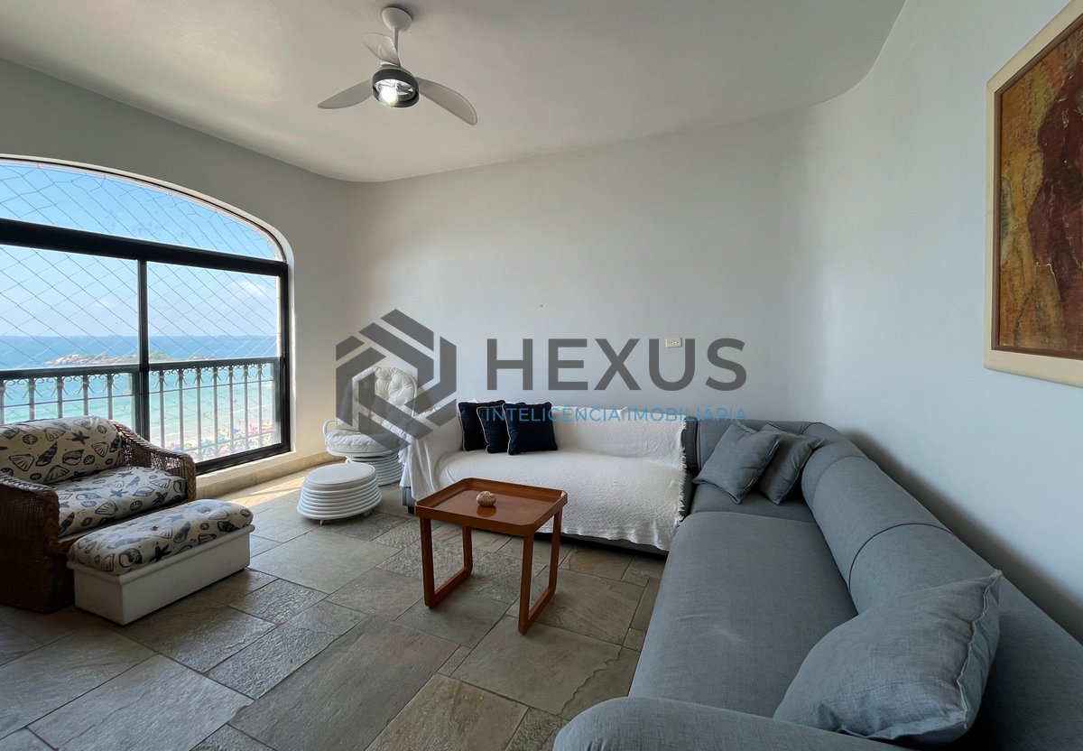 Foto 9 de Apartamento frente mar com varanda na Praia das Pitangueiras, Guaruja