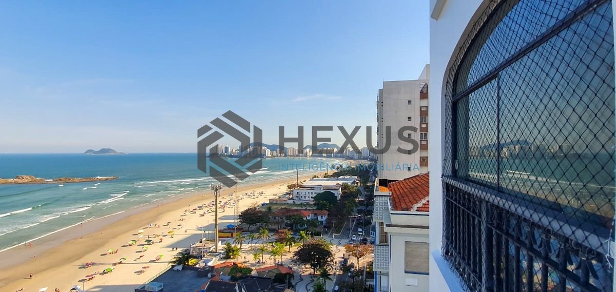 Foto 2 de Apartamento frente mar com varanda na Praia das Pitangueiras, Guaruja