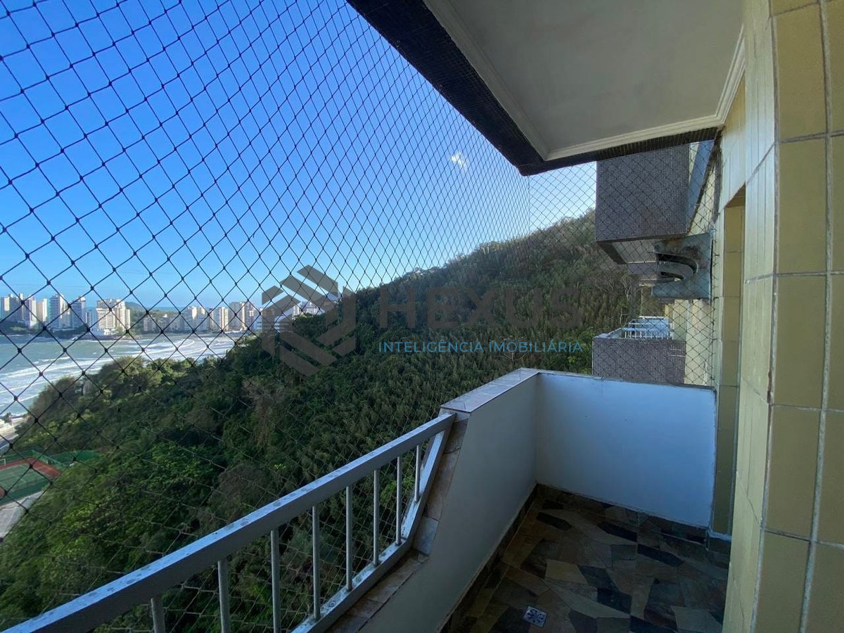 Foto 6 de Apartamento com varanda vista mar e lazer na beira mar da Praia das Pitangueiras, Guarujá