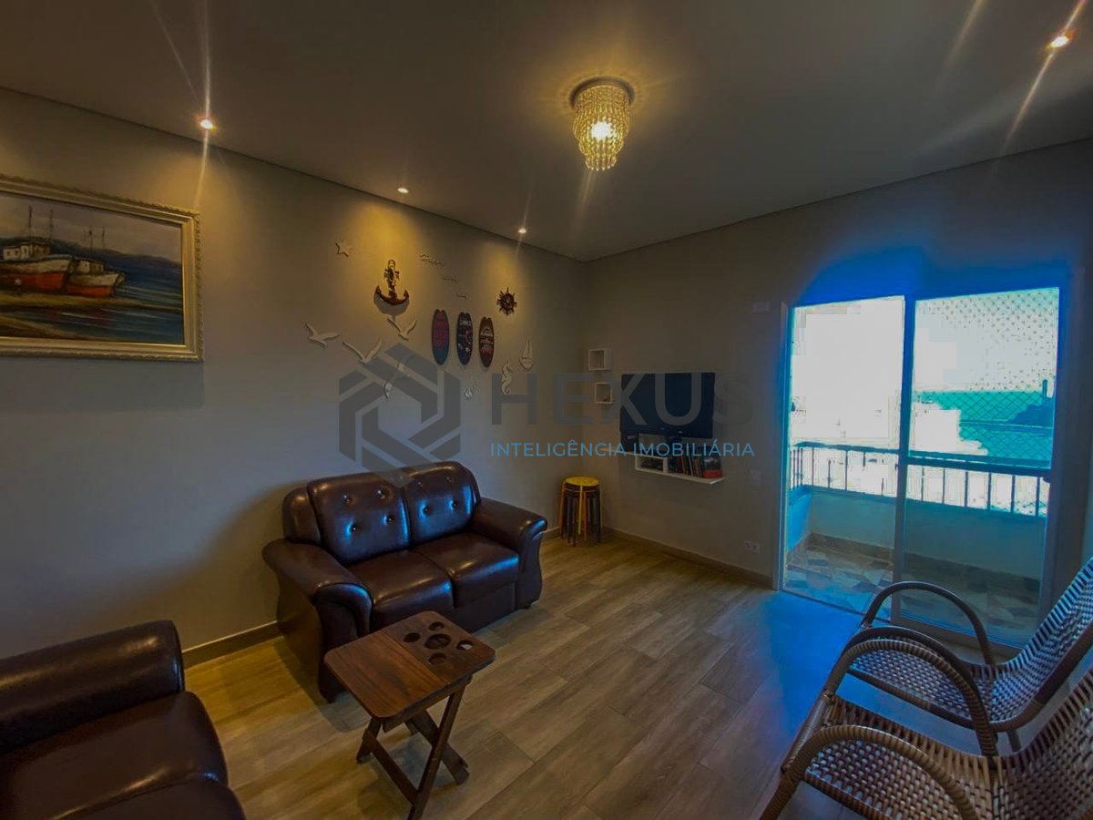 Foto 7 de Apartamento com varanda vista mar e lazer na beira mar da Praia das Pitangueiras, Guarujá