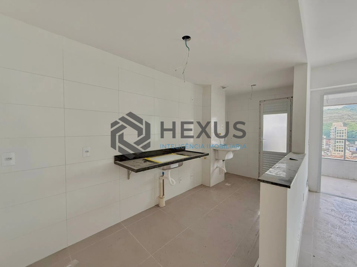 Foto 9 de Apartamento com varanda gourmet e lazer em prédio novo na Praia das Pitangueiras, Guaruja