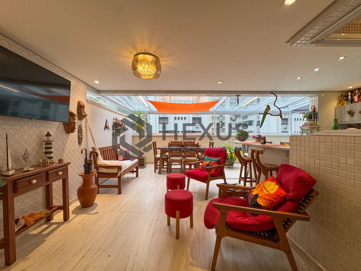 Foto 5 de Apartamento garden com varanda gourmet e lazer na Praia das Pitangueiras, Guaruja