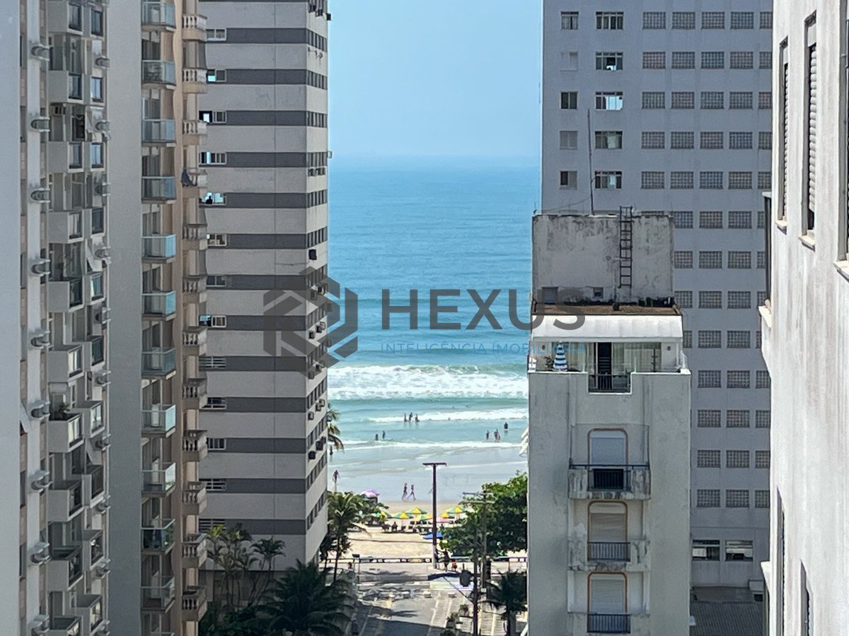 Foto 2 de Apartamento com varanda vista mar e lazer na Praia das Pitangueiras, Guaruja