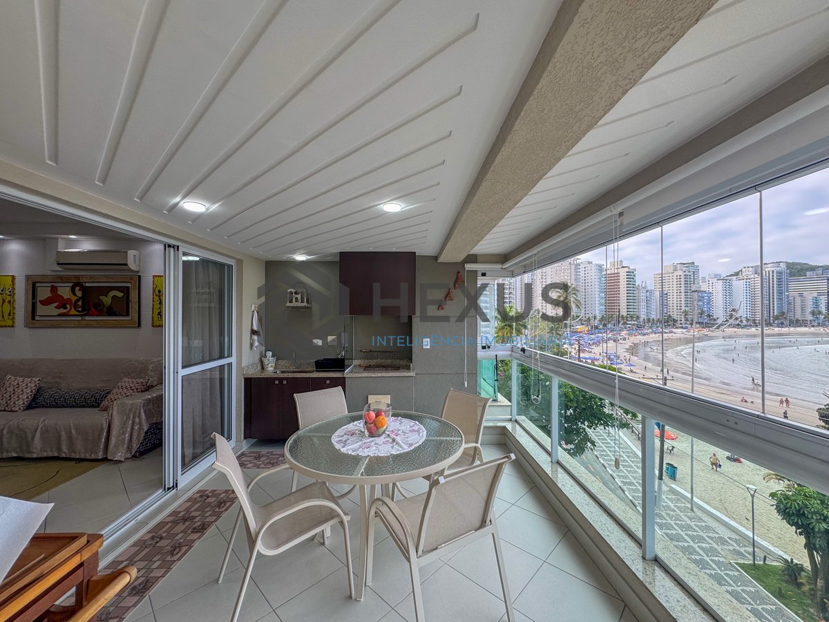 Foto 3 de Apartamento frente mar com varanda gourmet e lazer na Praia das Asturias, Guaruja