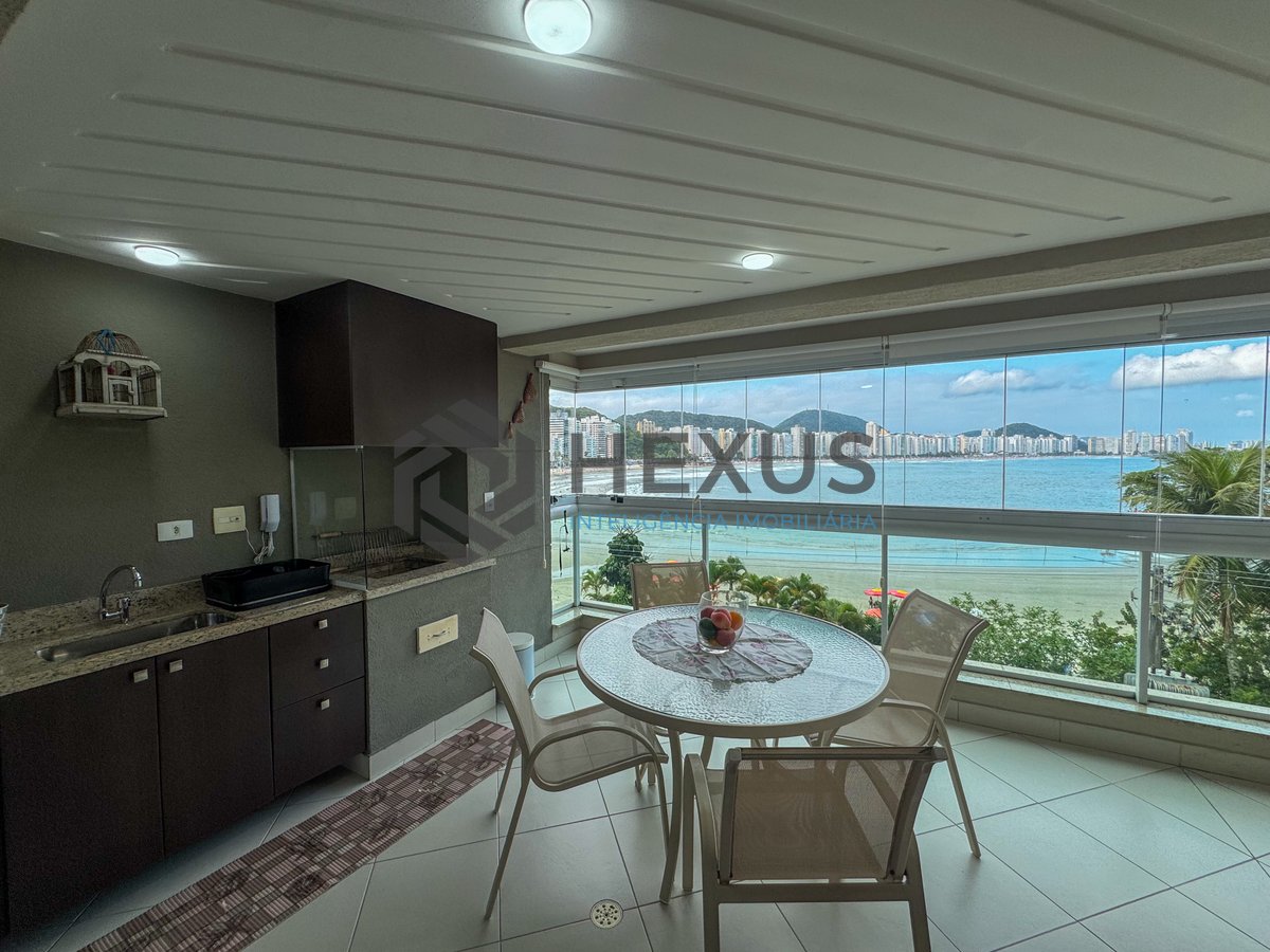 Foto 4 de Apartamento frente mar com varanda gourmet e lazer na Praia das Asturias, Guaruja
