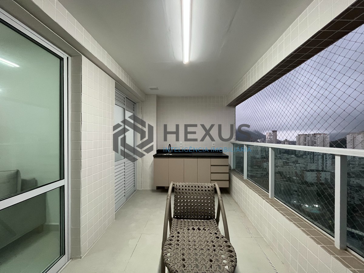 Foto 8 de Apartamento varanda gourmet, lazer e 2 vagas à venda, Vila Alzira, Guarujá, SP