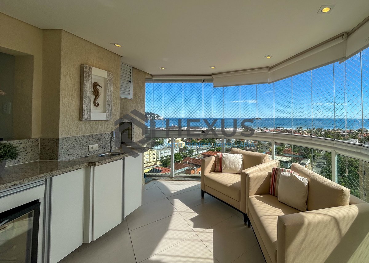 Foto 19 de Apartamento com varanda gourmet vista mar e lazer na Praia da Enseada, Guaruja