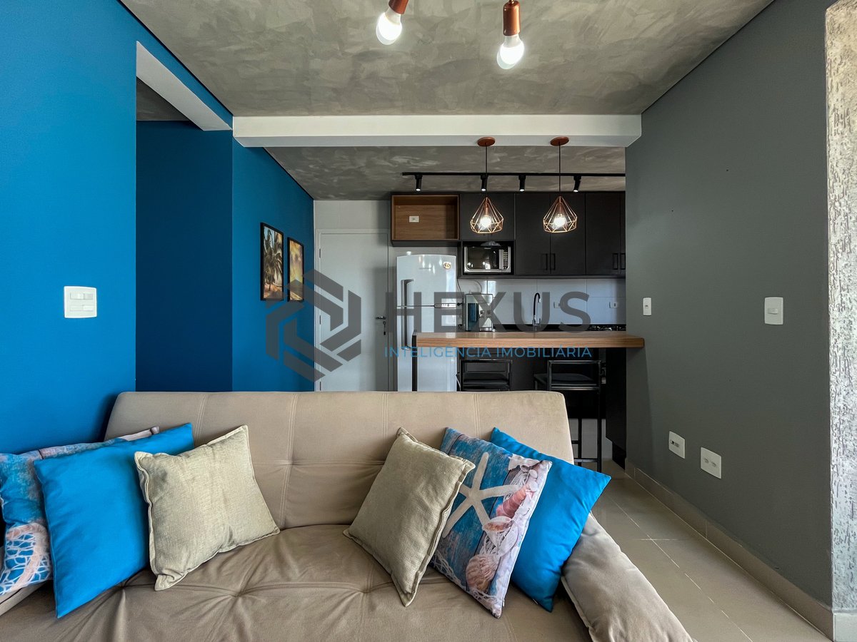 Foto 6 de Apartamento com varanda gourmet e lazer em prédio novo na Praia das Pitangueiras, Guaruja