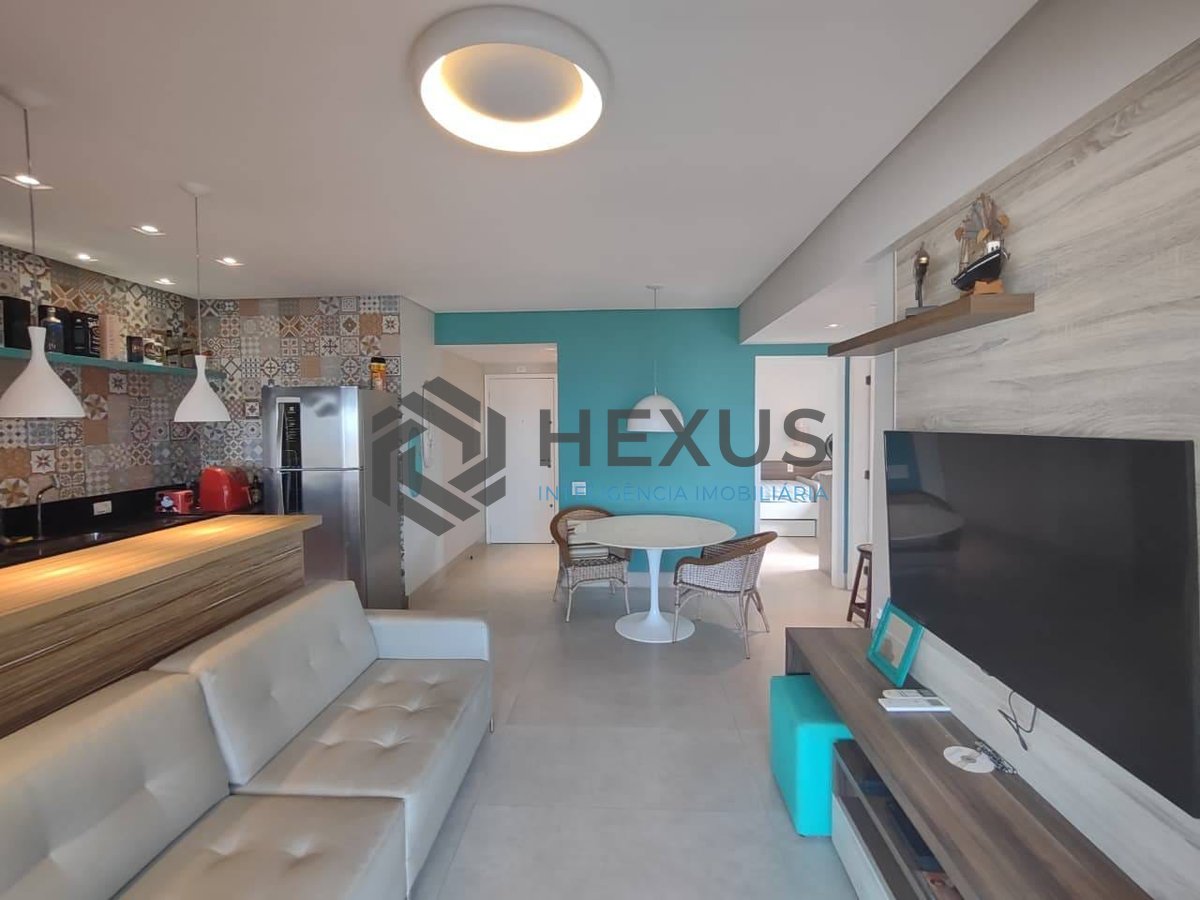 Foto 4 de Apartamento reformado com varanda gourmet vista mar e lazer na Praia da Enseada, Guaruja