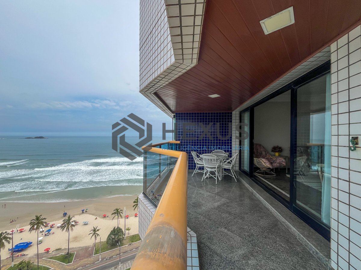 Foto 2 de Apartamento com varanda vista mar e lazer na beira mar da Praia da Enseada, Guaruja