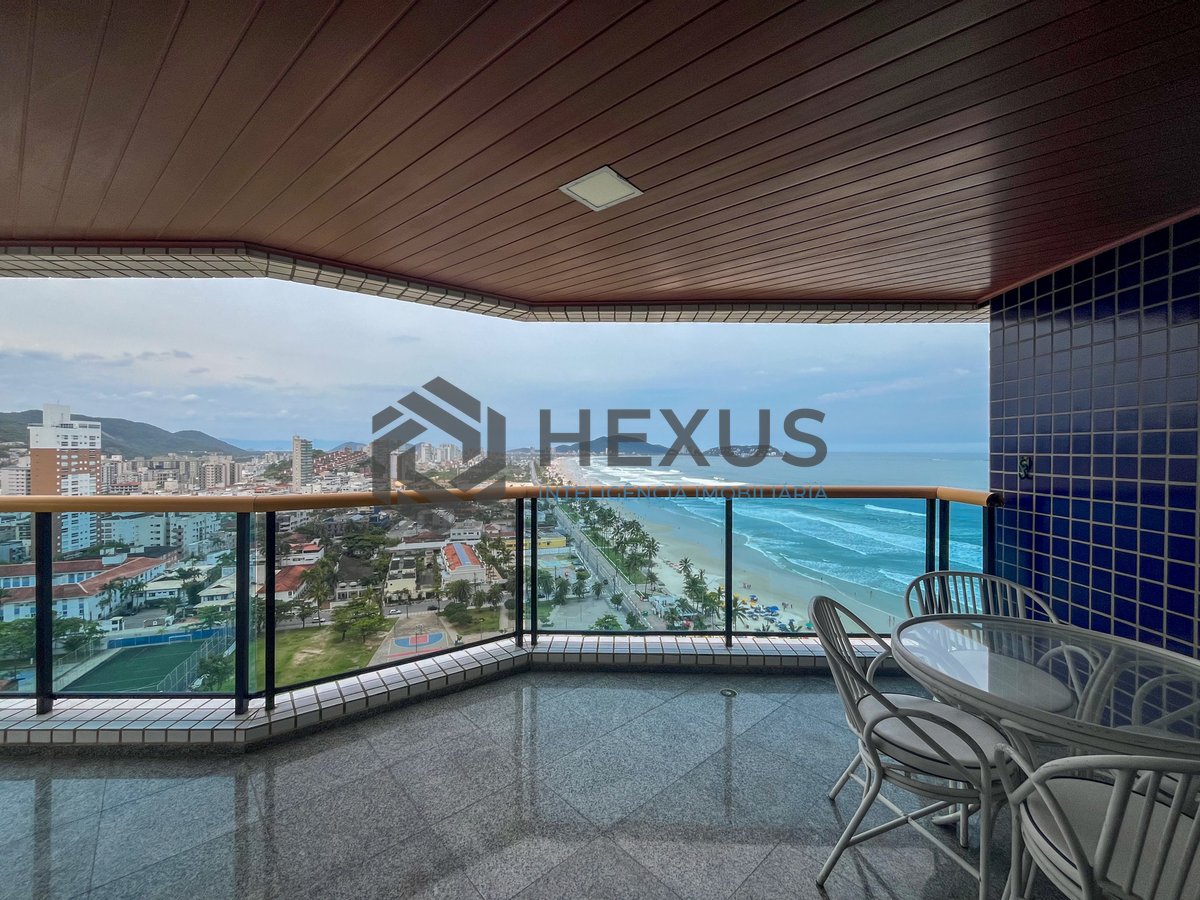 Foto 10 de Apartamento com varanda vista mar e lazer na beira mar da Praia da Enseada, Guaruja
