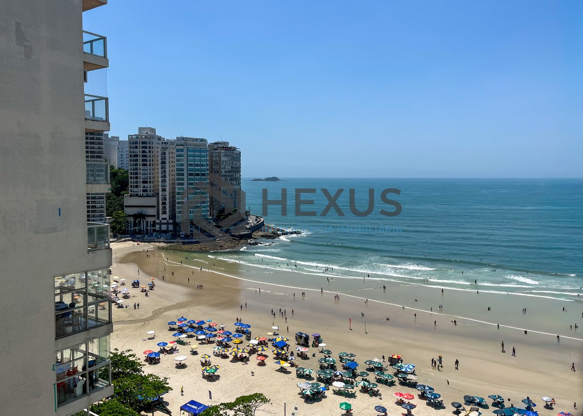Foto 28 de Apartamento reformado frente mar com varanda na Praia das Pitangueiras, Guaruja