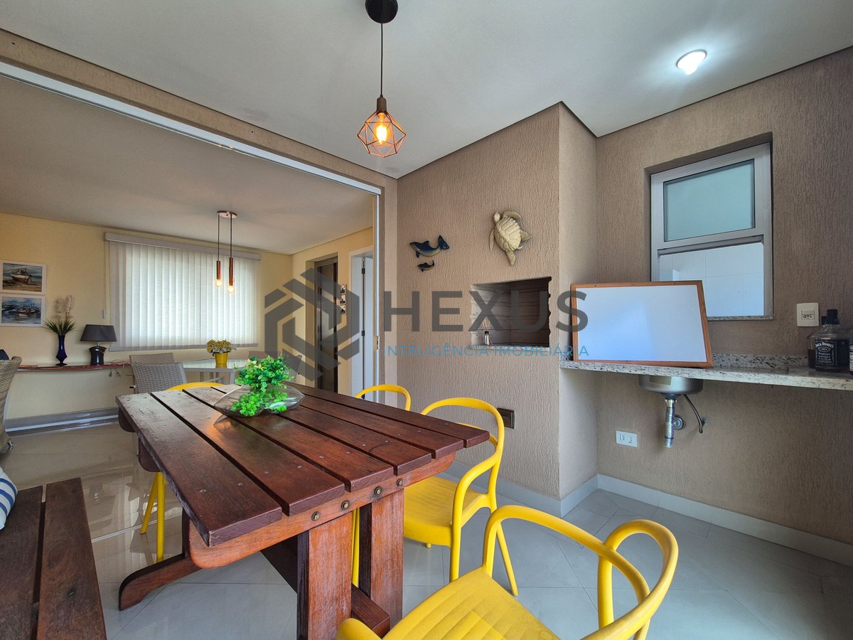 Foto 5 de Apartamento com varanda gourmet vista mar e lazer na beira mar da Praia das Pitangueiras, Guaruja