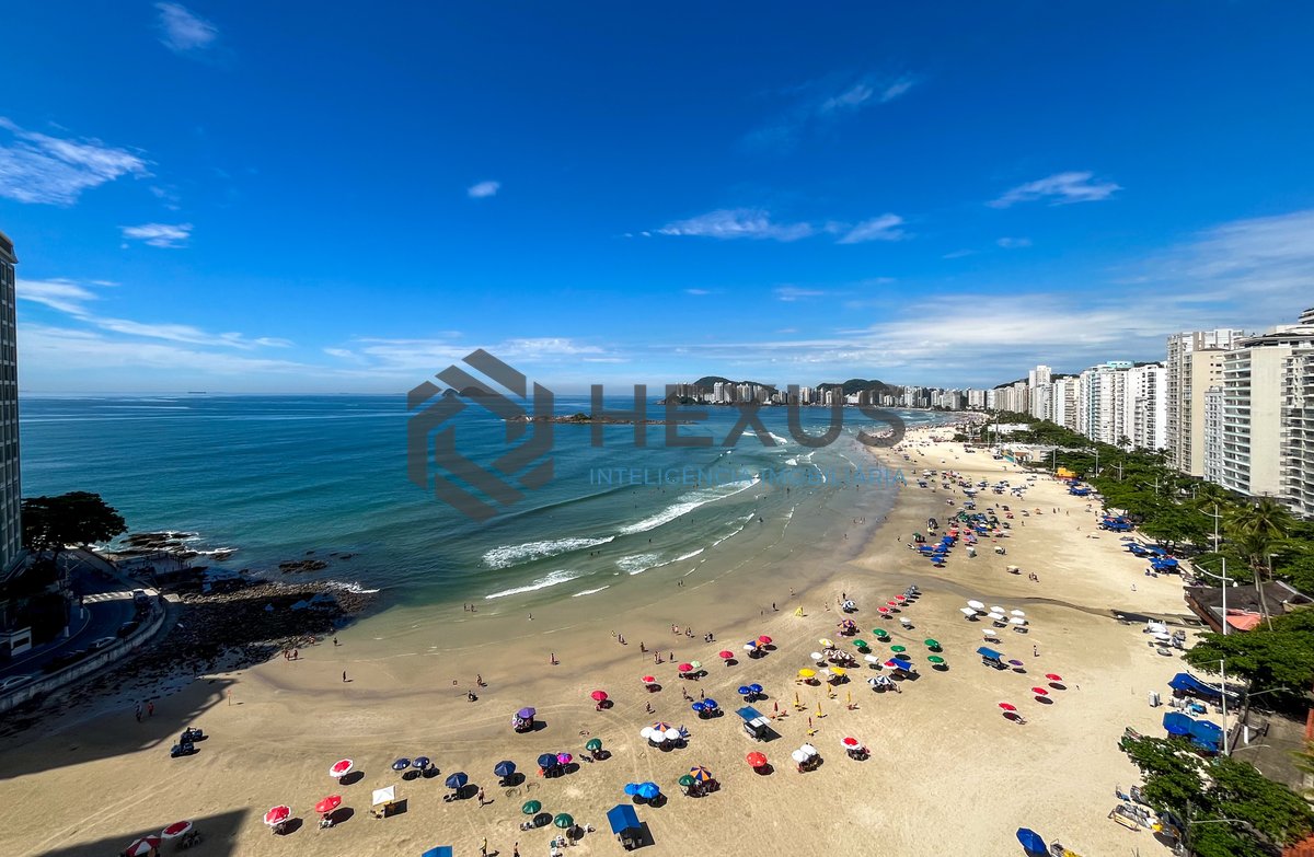 Foto 16 de Apartamento frente mar com varanda na Praia das Pitangueiras, Guaruja