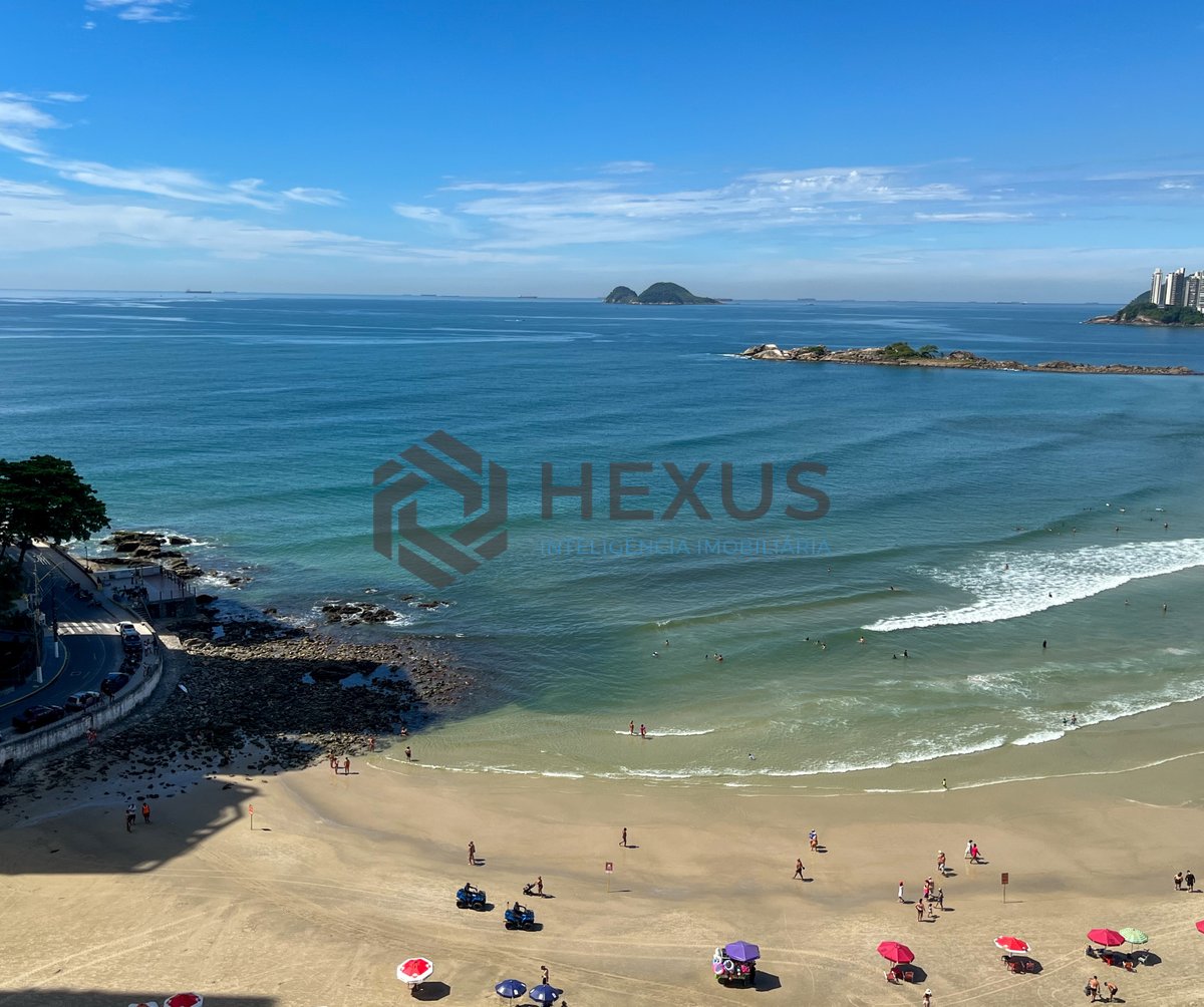 Foto 18 de Apartamento frente mar com varanda na Praia das Pitangueiras, Guaruja