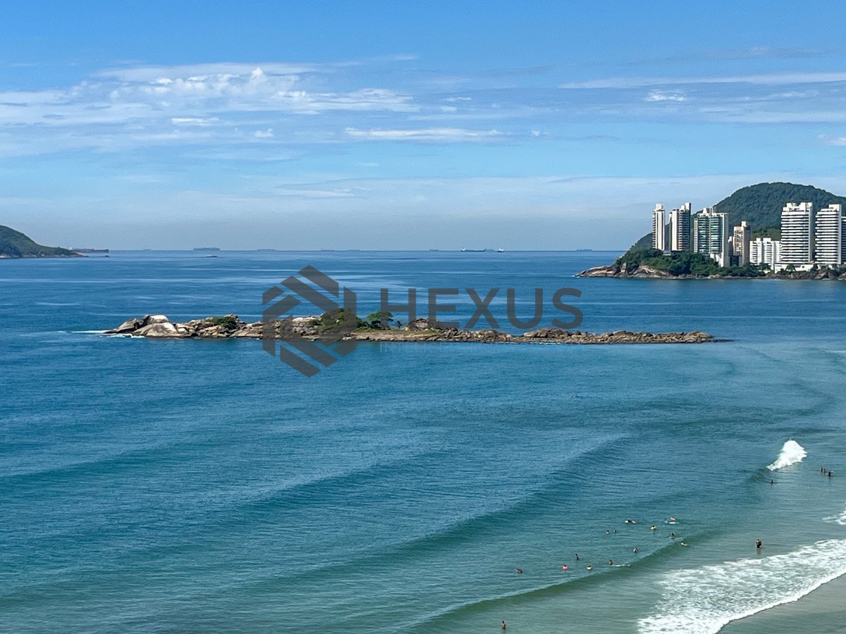 Foto 20 de Apartamento frente mar com varanda na Praia das Pitangueiras, Guaruja