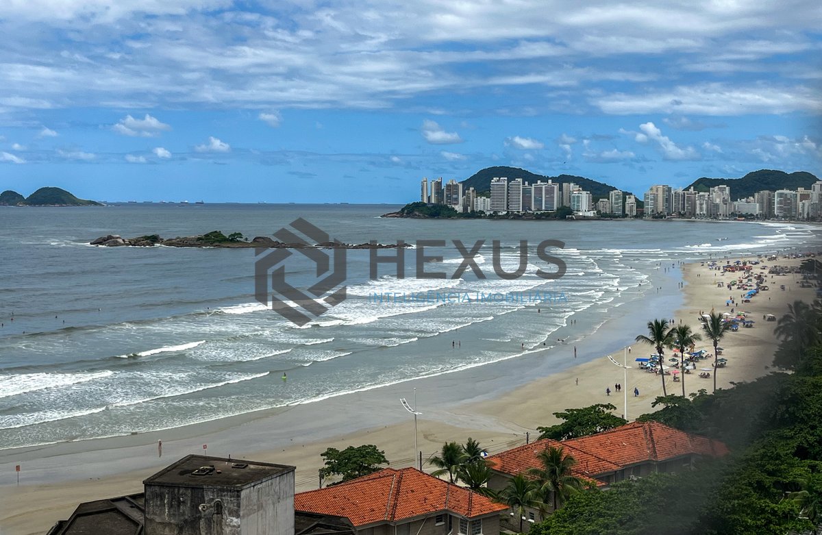 Foto 12 de Apartamento frente mar com varanda vista mar na Praia das Pitangueiras, Guaruja
