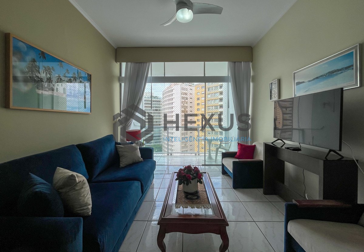Foto 5 de Apartamento frente mar com varanda vista mar na Praia das Pitangueiras, Guaruja