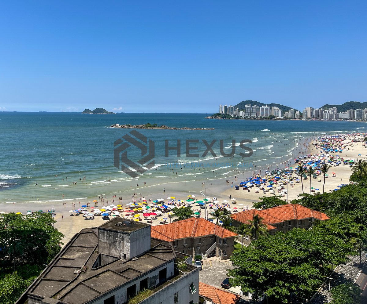 Foto 18 de Apartamento frente mar com varanda vista mar na Praia das Pitangueiras, Guaruja