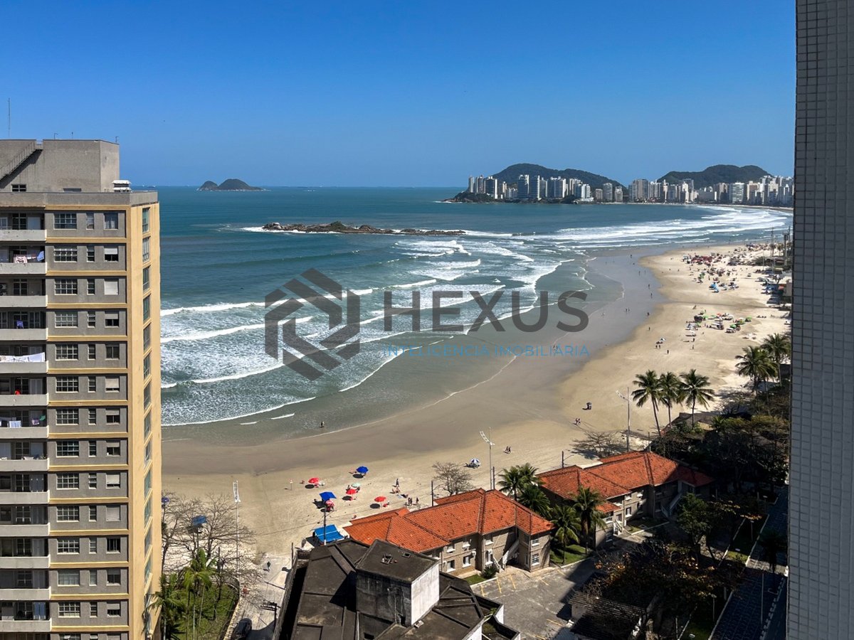 Foto 9 de Apartamento reformado frente mar com varanda na Praia das Pitangueiras, Guaruja