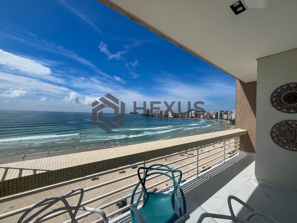 Foto 11 de Apartamento reformado frente mar com varanda na Praia das Pitangueiras, Guaruja