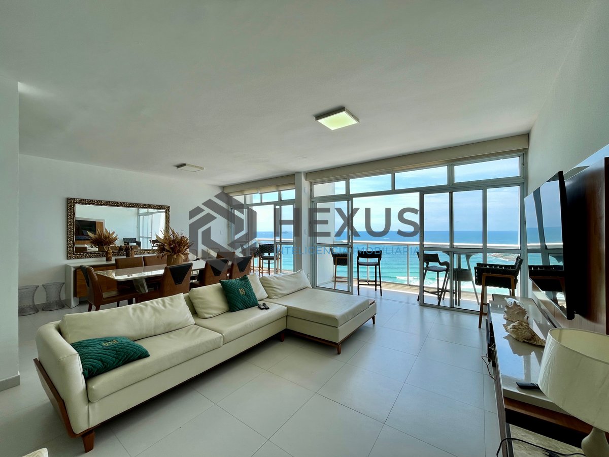 Foto 13 de Apartamento frente mar com varanda na Praia das Pitangueiras, Guaruja